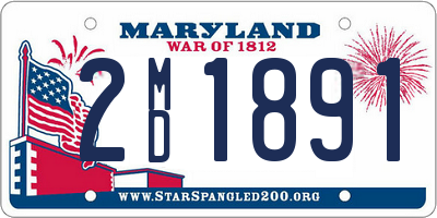 MD license plate 2MD1891