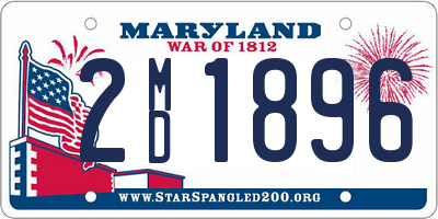 MD license plate 2MD1896