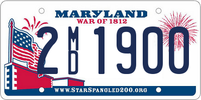 MD license plate 2MD1900