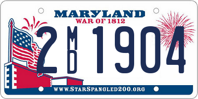 MD license plate 2MD1904