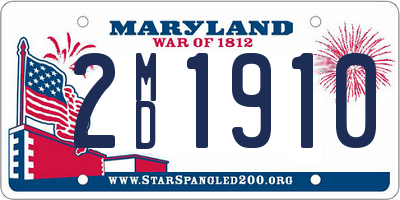 MD license plate 2MD1910
