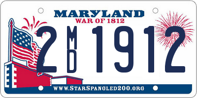 MD license plate 2MD1912