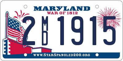 MD license plate 2MD1915