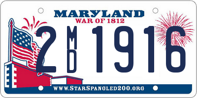 MD license plate 2MD1916