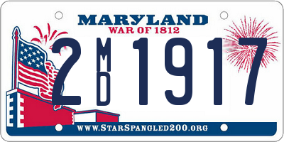 MD license plate 2MD1917