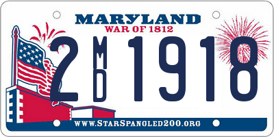 MD license plate 2MD1918