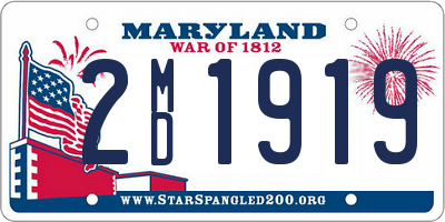 MD license plate 2MD1919