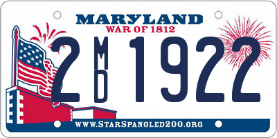 MD license plate 2MD1922