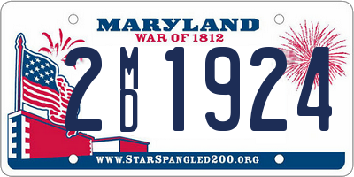 MD license plate 2MD1924