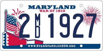 MD license plate 2MD1927