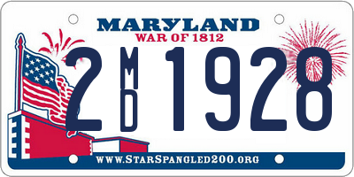 MD license plate 2MD1928