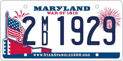 MD license plate 2MD1929