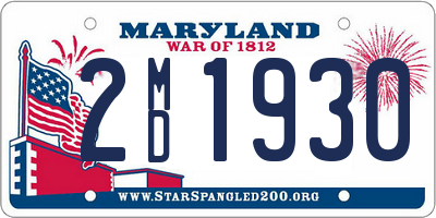 MD license plate 2MD1930