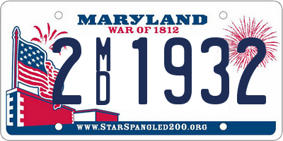 MD license plate 2MD1932