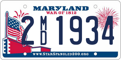 MD license plate 2MD1934