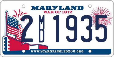 MD license plate 2MD1935