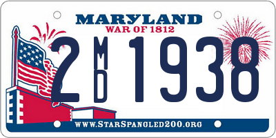 MD license plate 2MD1938