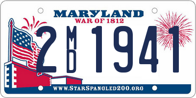 MD license plate 2MD1941