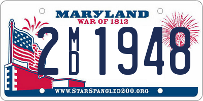 MD license plate 2MD1948