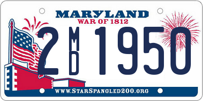 MD license plate 2MD1950