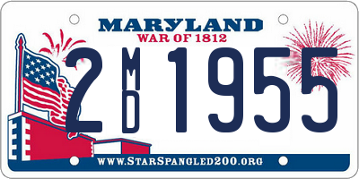 MD license plate 2MD1955