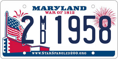 MD license plate 2MD1958