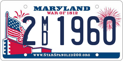 MD license plate 2MD1960