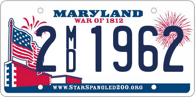 MD license plate 2MD1962