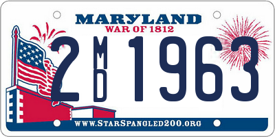 MD license plate 2MD1963