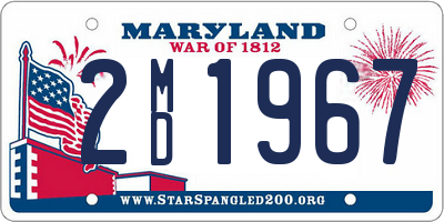 MD license plate 2MD1967