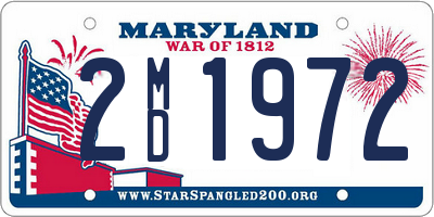 MD license plate 2MD1972