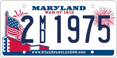 MD license plate 2MD1975