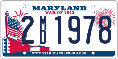 MD license plate 2MD1978