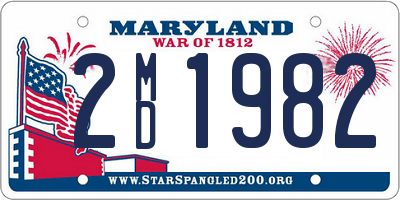 MD license plate 2MD1982