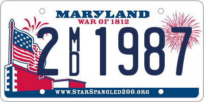 MD license plate 2MD1987