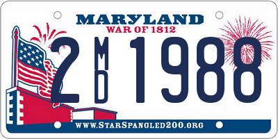 MD license plate 2MD1988