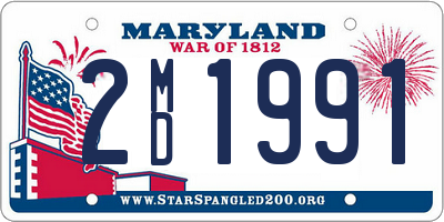 MD license plate 2MD1991