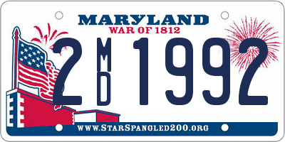 MD license plate 2MD1992