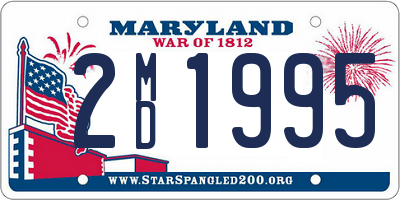 MD license plate 2MD1995