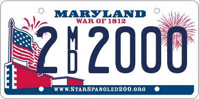 MD license plate 2MD2000