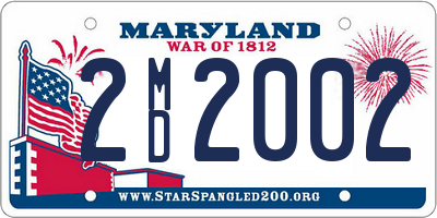 MD license plate 2MD2002