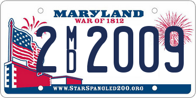 MD license plate 2MD2009