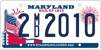 MD license plate 2MD2010