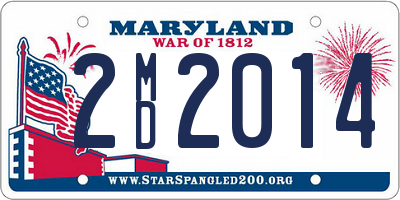 MD license plate 2MD2014