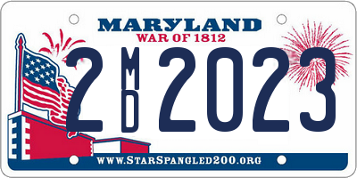 MD license plate 2MD2023