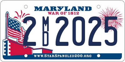 MD license plate 2MD2025