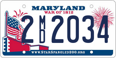 MD license plate 2MD2034