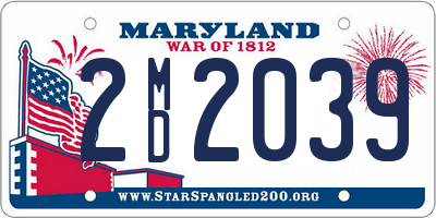 MD license plate 2MD2039