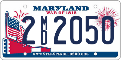 MD license plate 2MD2050