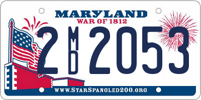 MD license plate 2MD2053